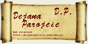 Dejana Parojčić vizit kartica